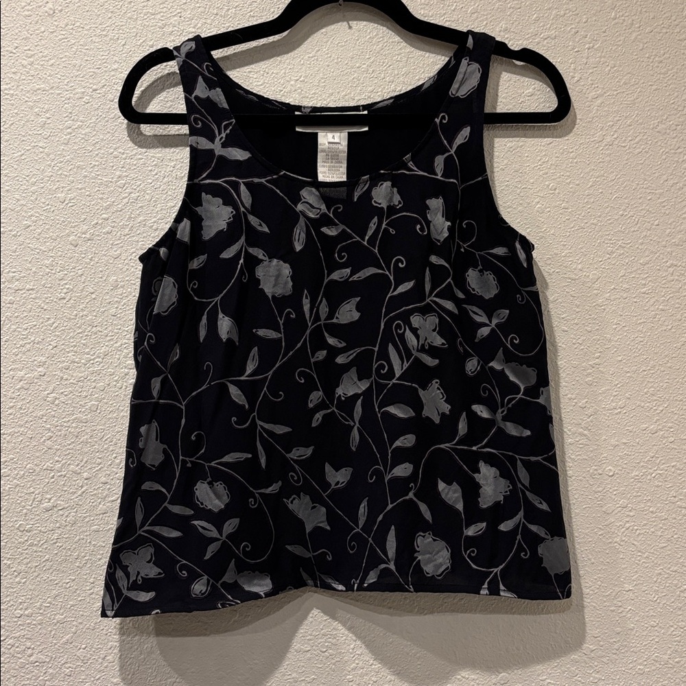 🖤Jones NY silk‎ burnout top